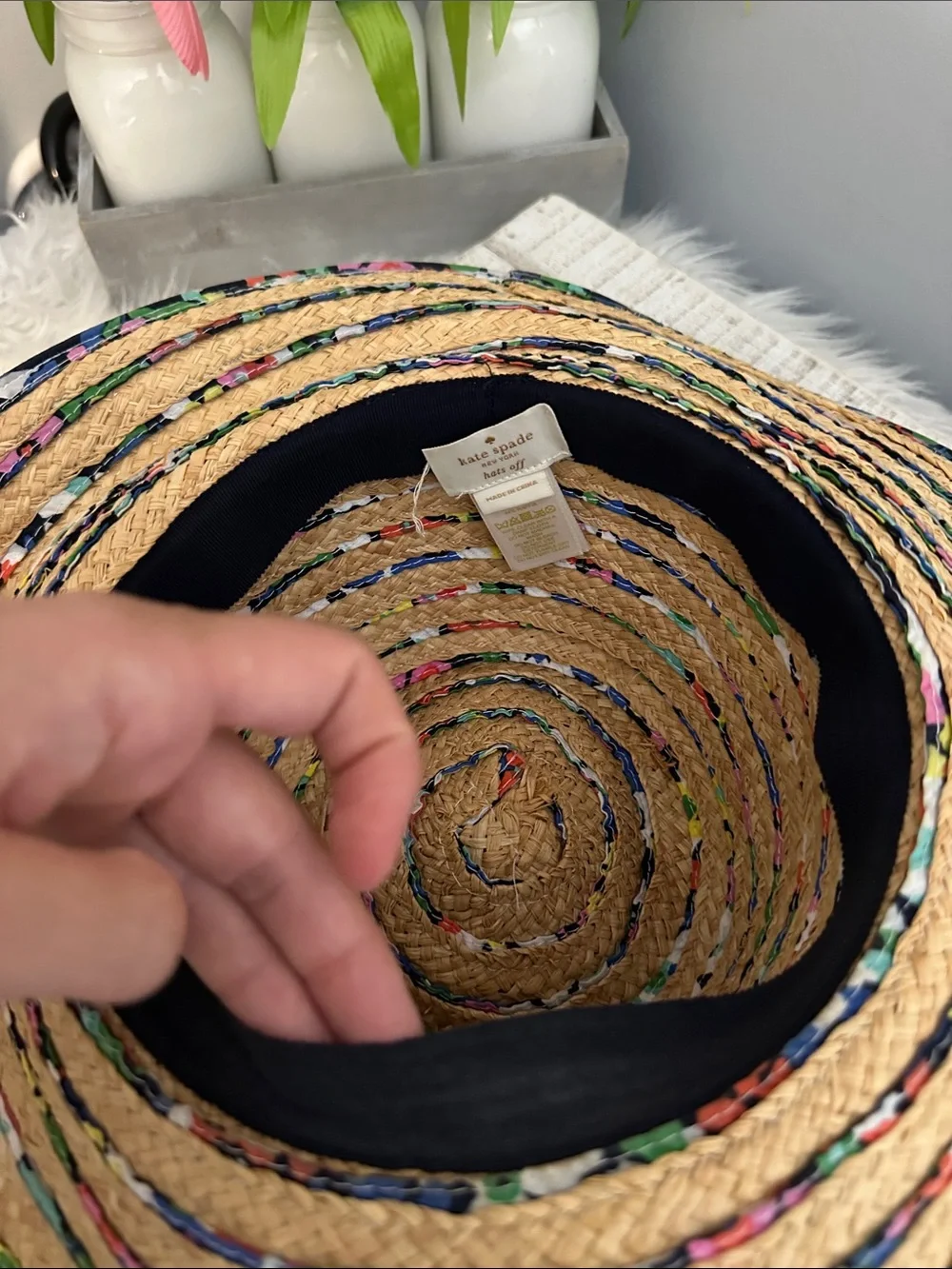 Kate spade hats off straw hat